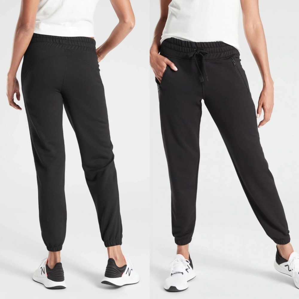 Athleta Bounce Back Jogger Sweatpants, Black Sz S‎